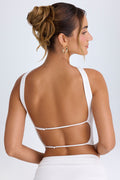 Chic Choker-Detail Bandeau Top in White