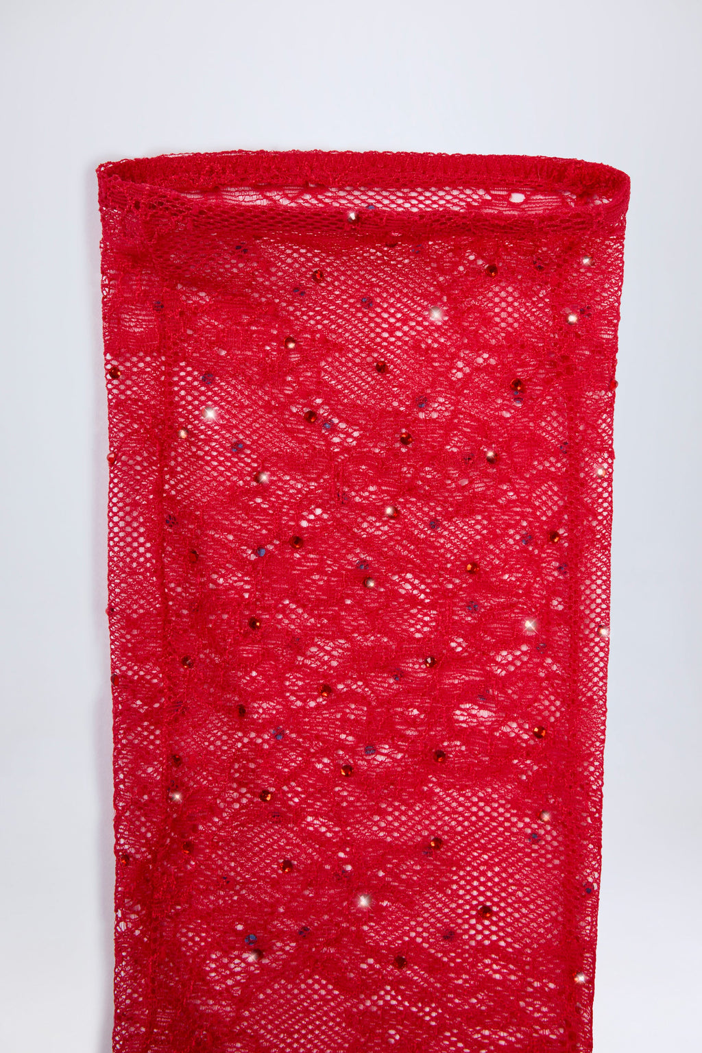 Chic Lace Gloves in Fire Red