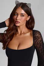 Chic Cat Ears Headband in Black