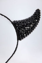 Chic Devil Horns Headband in Black