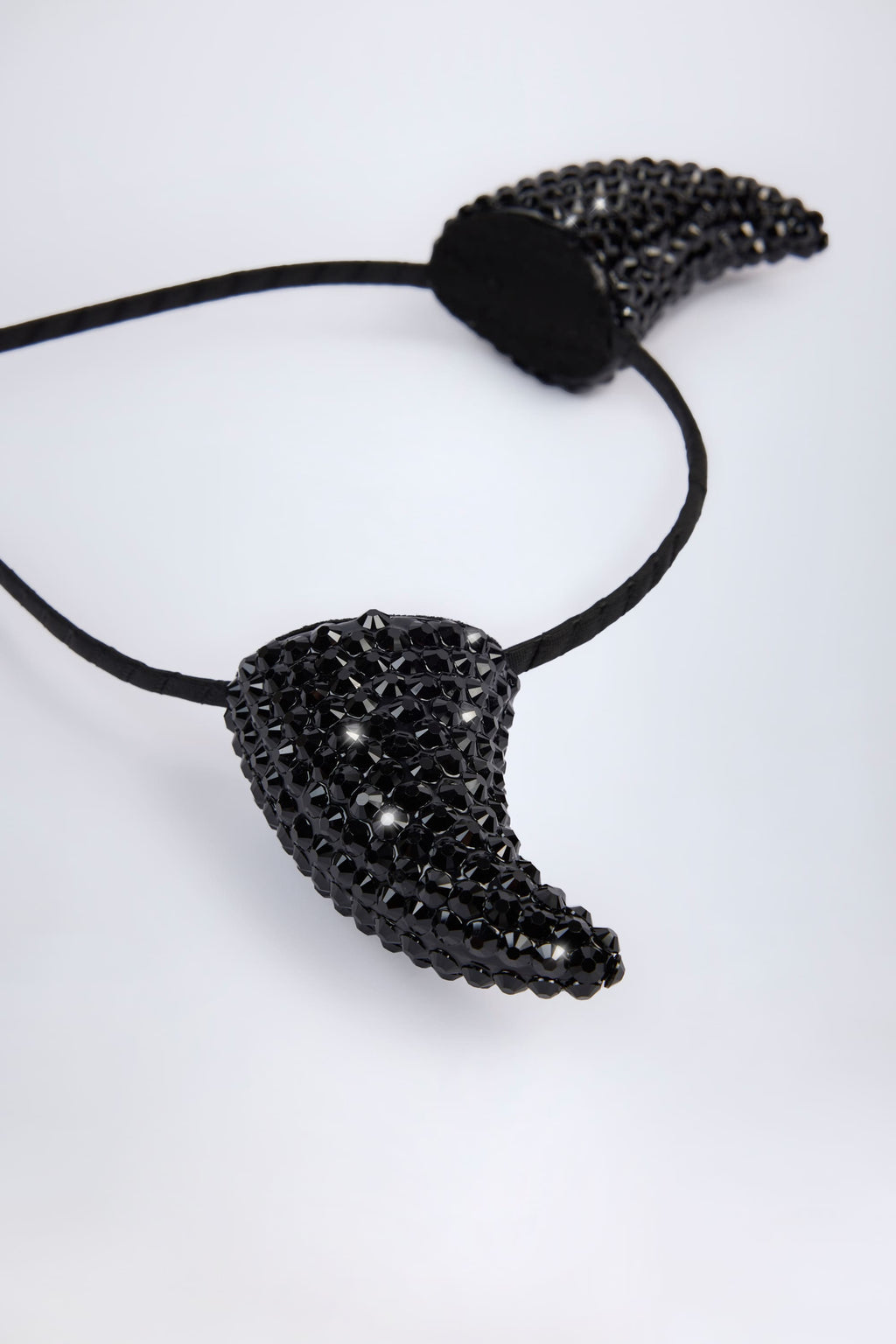Chic Devil Horns Headband in Black