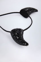 Chic Devil Horns Headband in Black