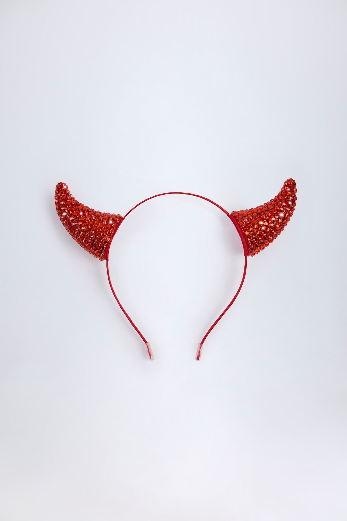 Chic Devil Horns Headband in Fire Red