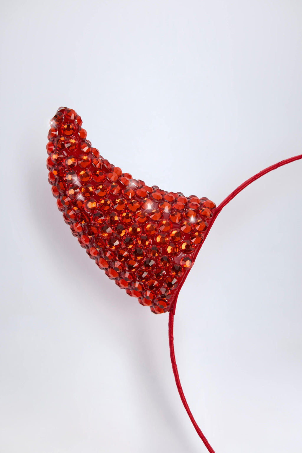 Chic Devil Horns Headband in Fire Red