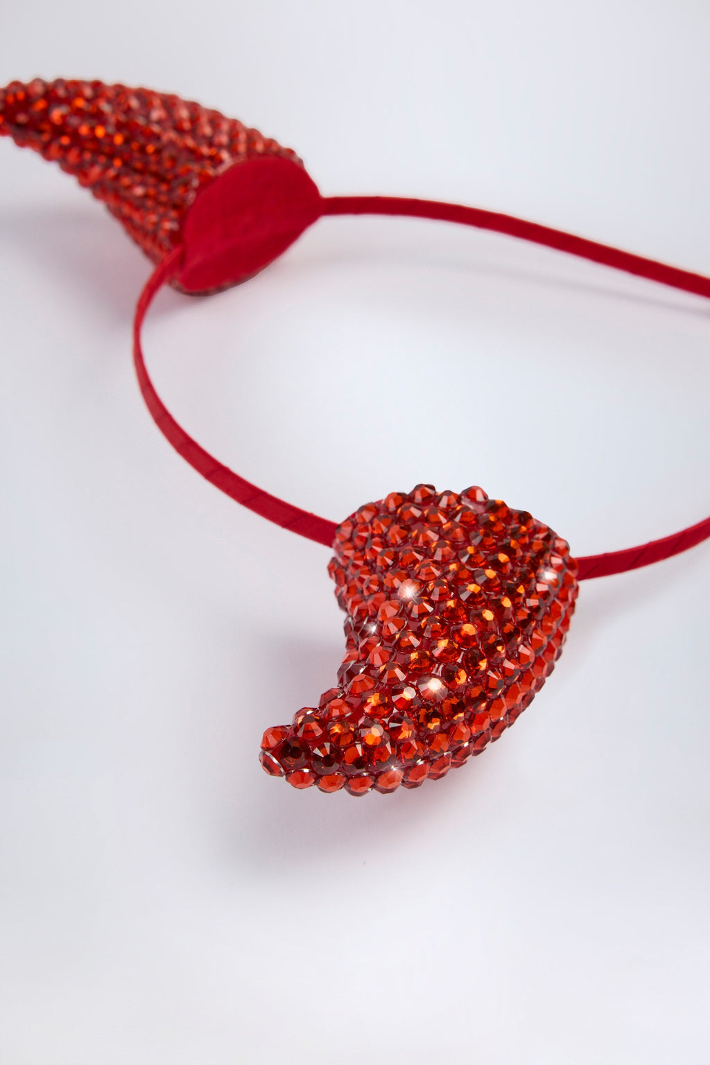 Chic Devil Horns Headband in Fire Red