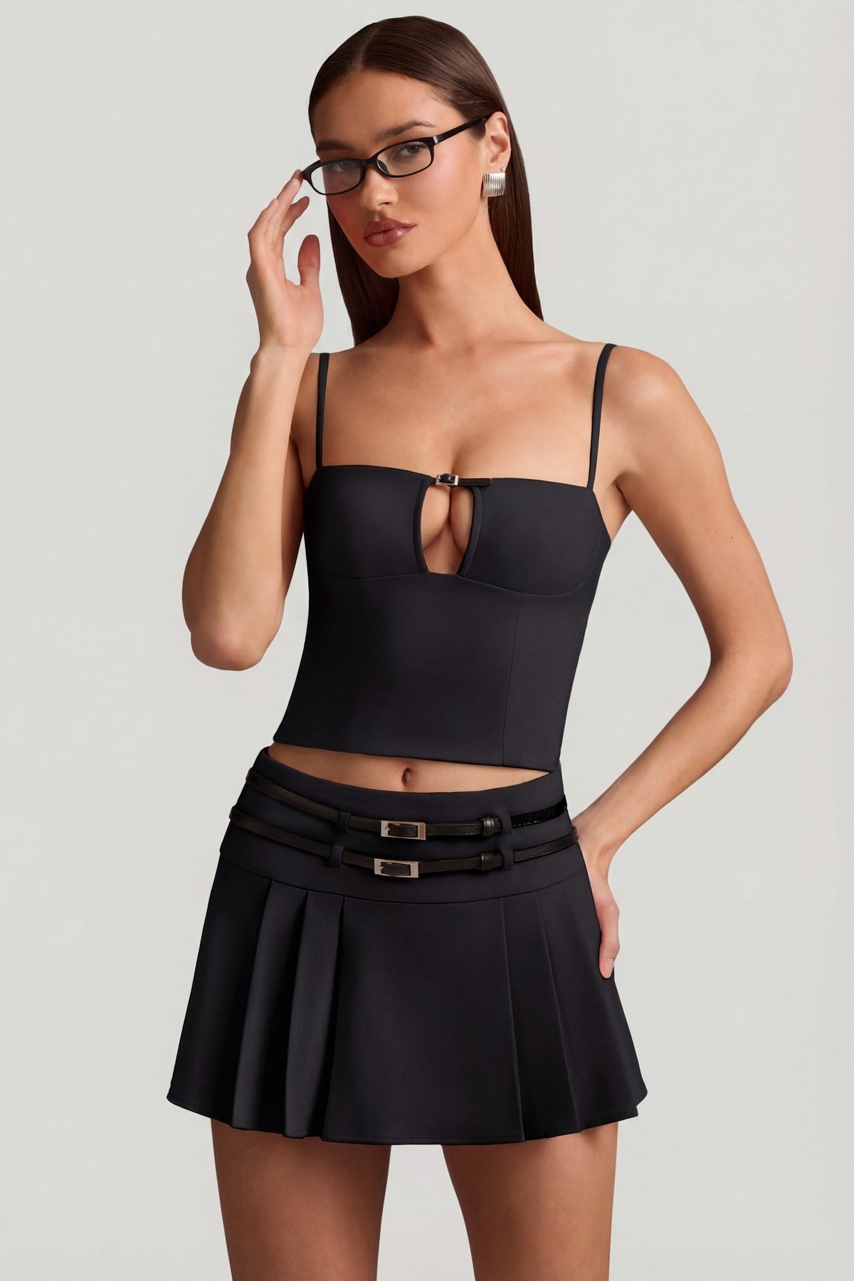 Chic Cut-Top Camisole Top in Black