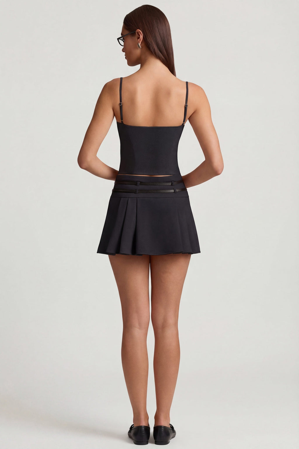 Chic Cut-Top Camisole Top in Black