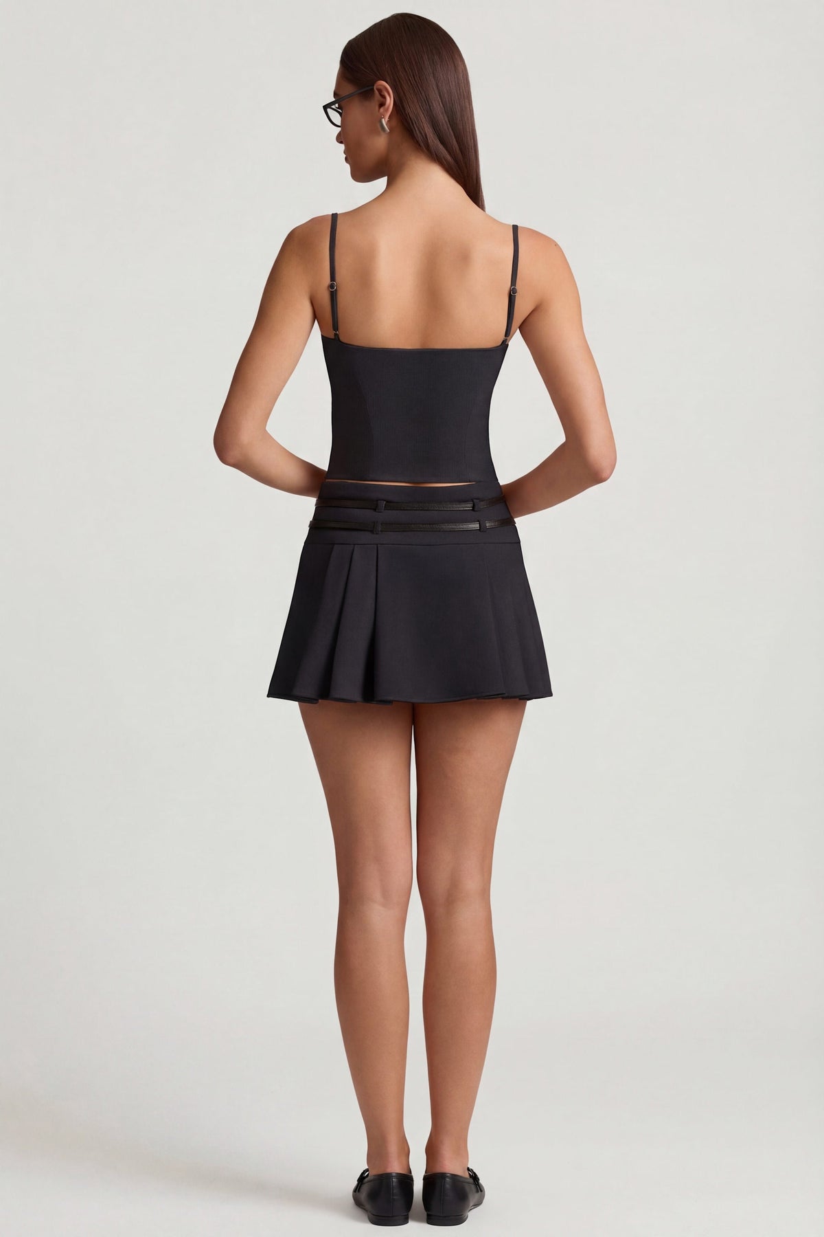 Chic Cut-Top Camisole Top in Black