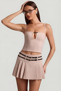 Chic Cut-Top Camisole Top in Mushroom