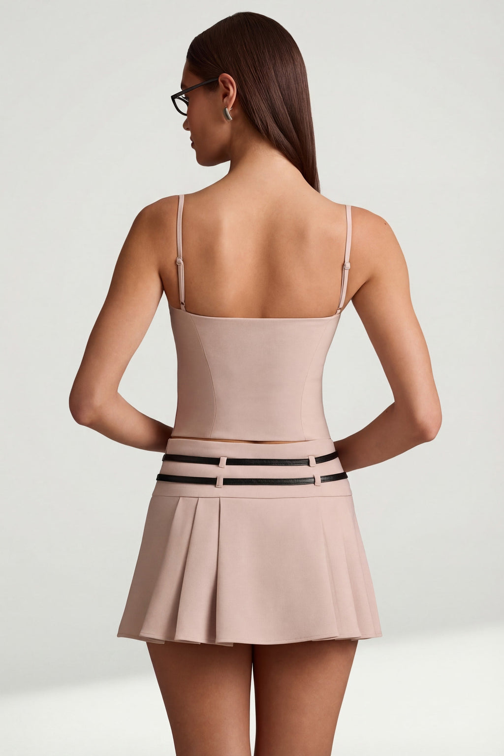 Chic Cut-Top Camisole Top in Mushroom