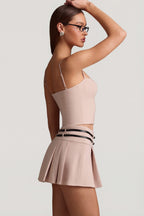 Chic Cut-Top Camisole Top in Mushroom
