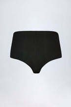 Chic Slinky Jersey Low-Rise Hot Pants in Black