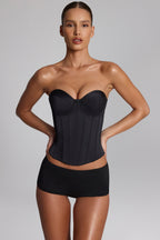 Chic Slinky Jersey Low-Rise Hot Pants in Black