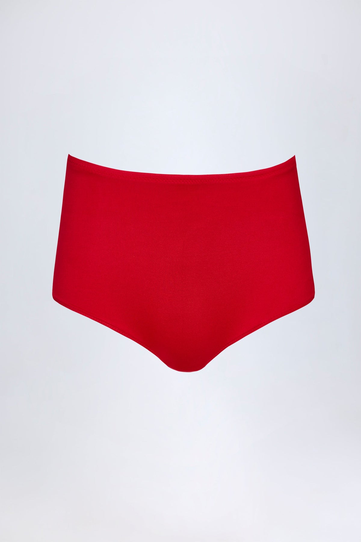 Chic Slinky Jersey Low-Rise Hotpants in Fire Red