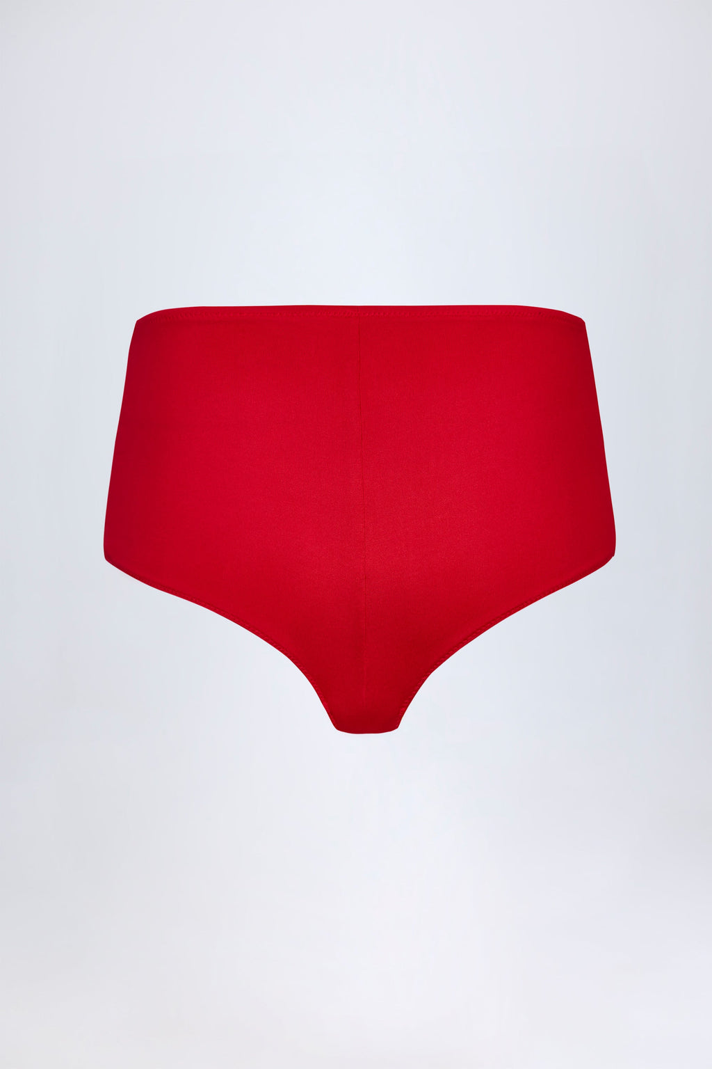 Chic Slinky Jersey Low-Rise Hotpants in Fire Red