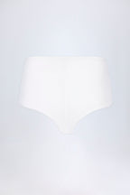Chic Slinky Jersey Low-Rise Hotpants in White