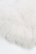 Chic Faux Fur Triangle Bralette in White