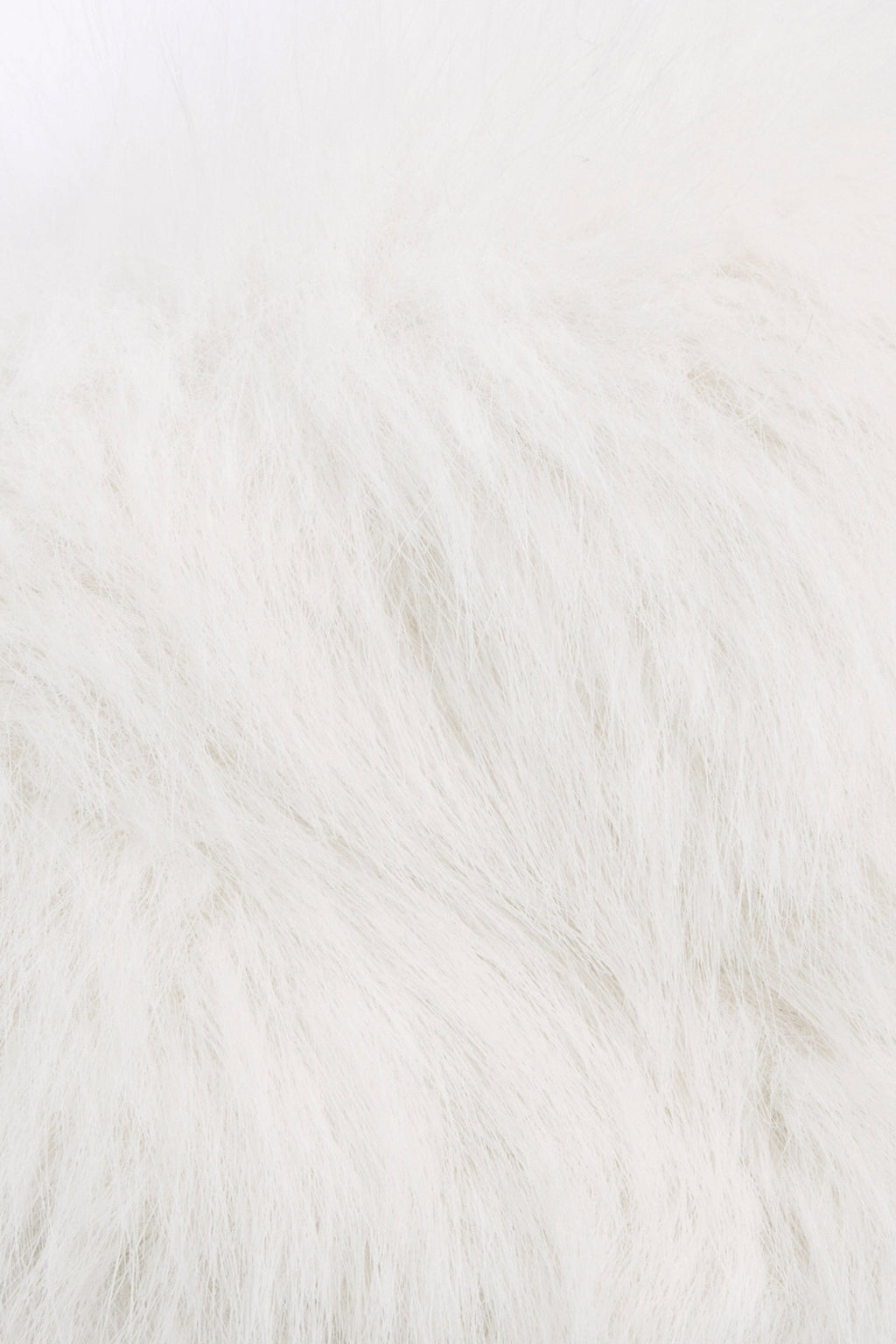 Chic Faux Fur Triangle Bralette in White