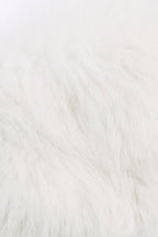 Chic Faux Fur Triangle Bralette in White