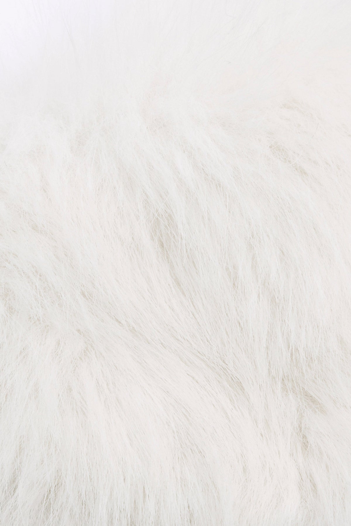 Chic Faux Fur Triangle Bralette in White