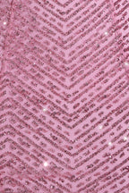 Chic Embellished Halterneck Mini Dress in Pink