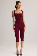 Chic Modal Square-Neck Top in Wine