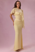 Chic Chiffon Cape in Butter