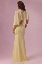 Chic Chiffon Cape in Butter
