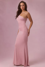 Chic Jersey Bridesmaid Dress in Blush Pink