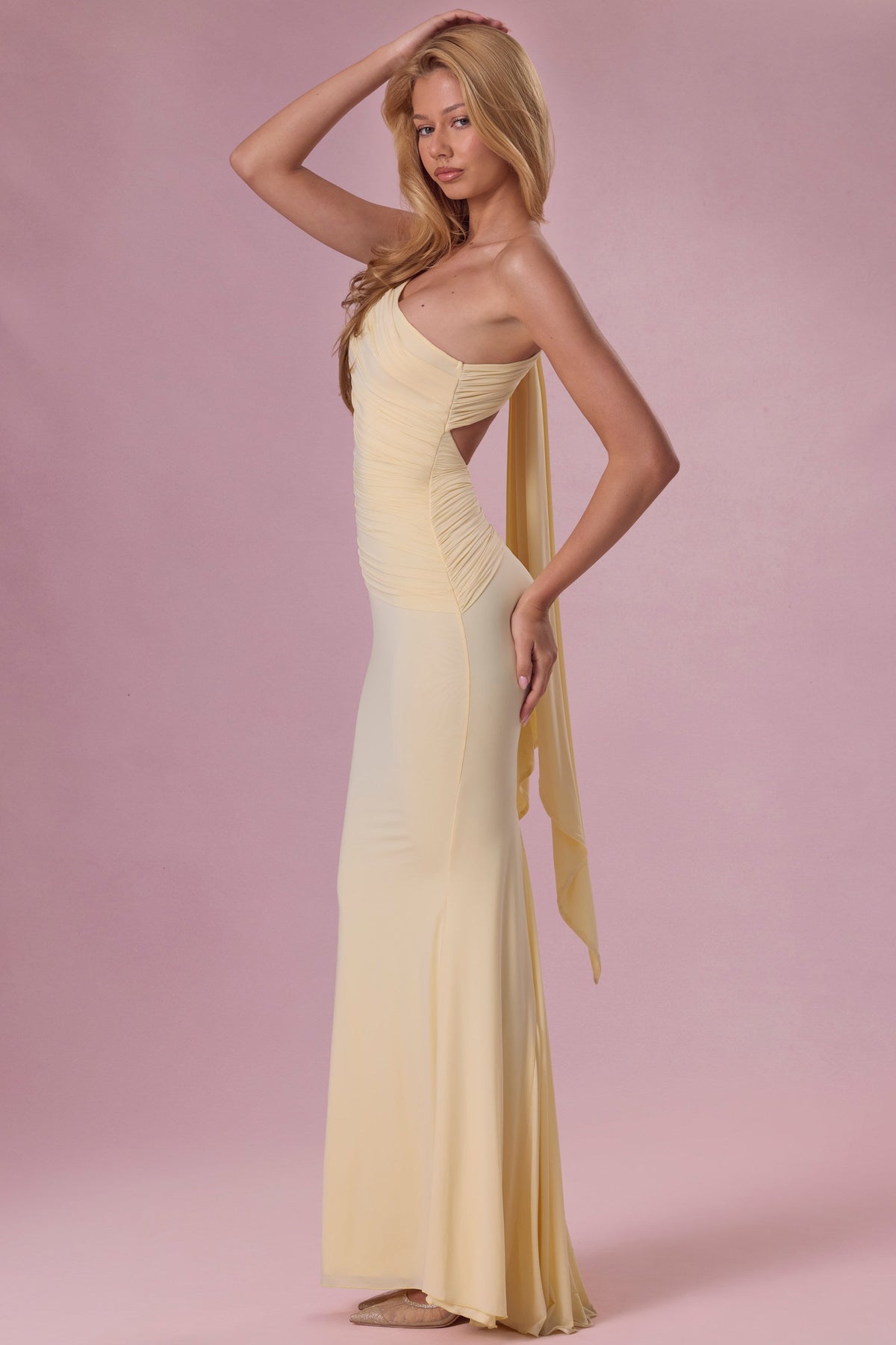 Chic Jersey Bridesmaid Dress in Butter