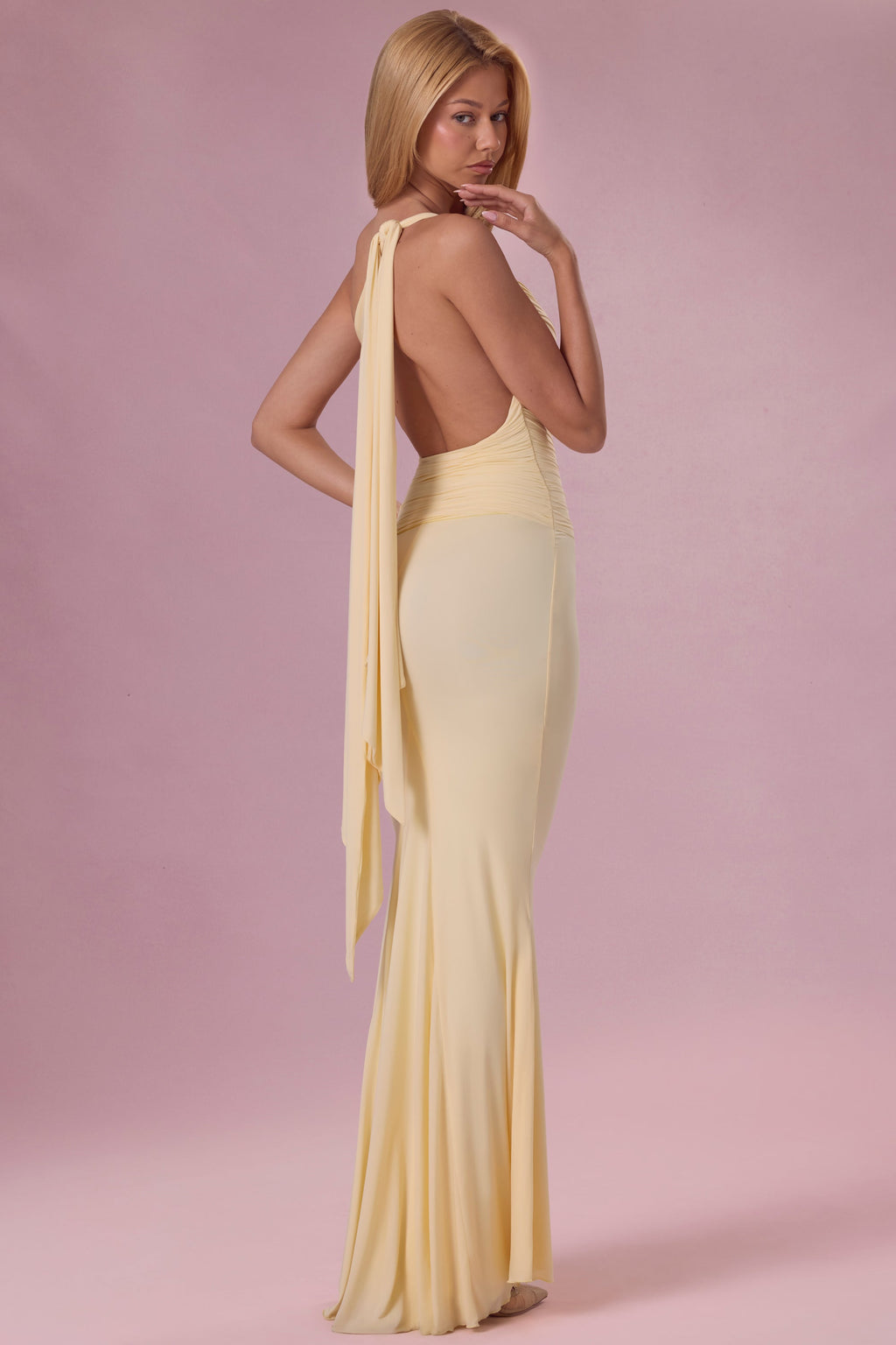 Chic Jersey Bridesmaid Dress in Butter