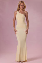 Chic Jersey Bridesmaid Dress in Butter