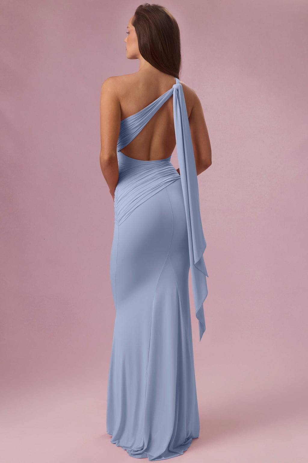 Chic Jersey Bridesmaid Dress in Sky Blue