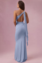 Chic Jersey Bridesmaid Dress in Sky Blue