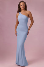 Chic Jersey Bridesmaid Dress in Sky Blue