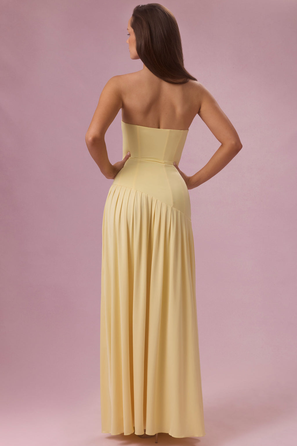 Chic Jersey Strapless Gown in Butter