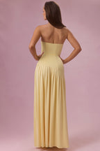 Chic Jersey Strapless Gown in Butter