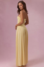 Chic Jersey Strapless Gown in Butter