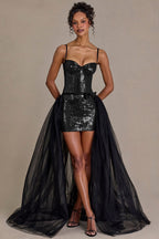 Chic Tulle Skirt in Black