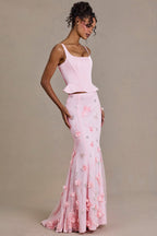 Chic Embellished Tulle Skirt in Baby Pink