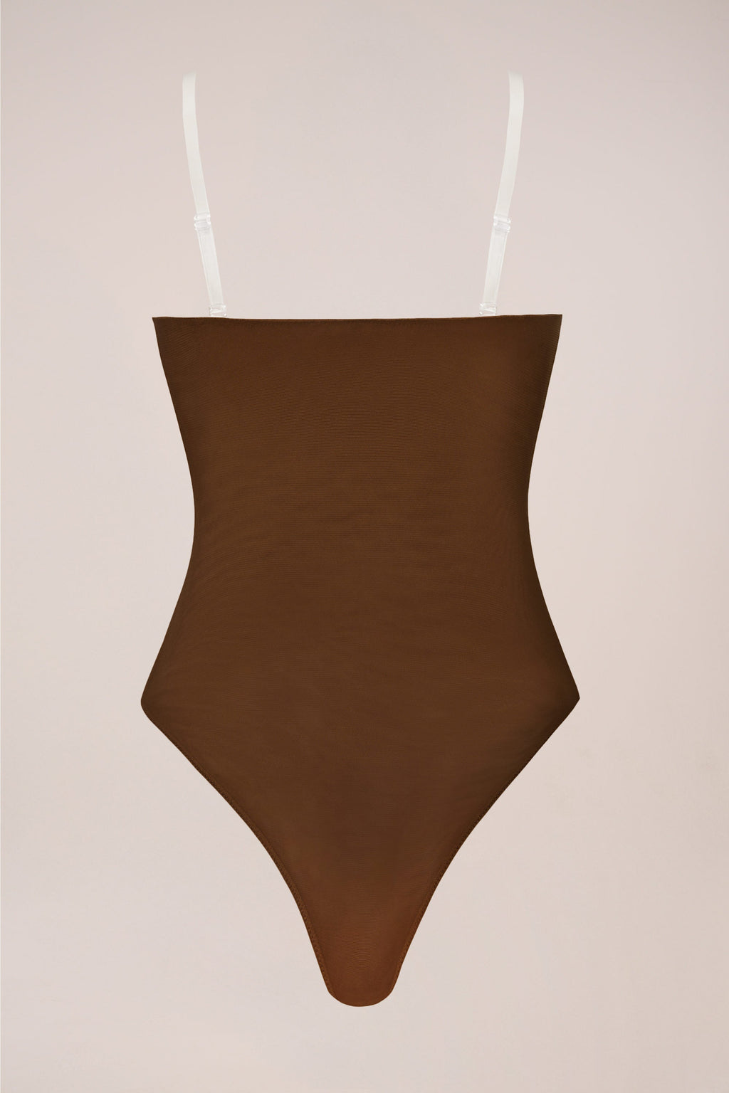 Chic Strapless Bodysuit in Chestnut