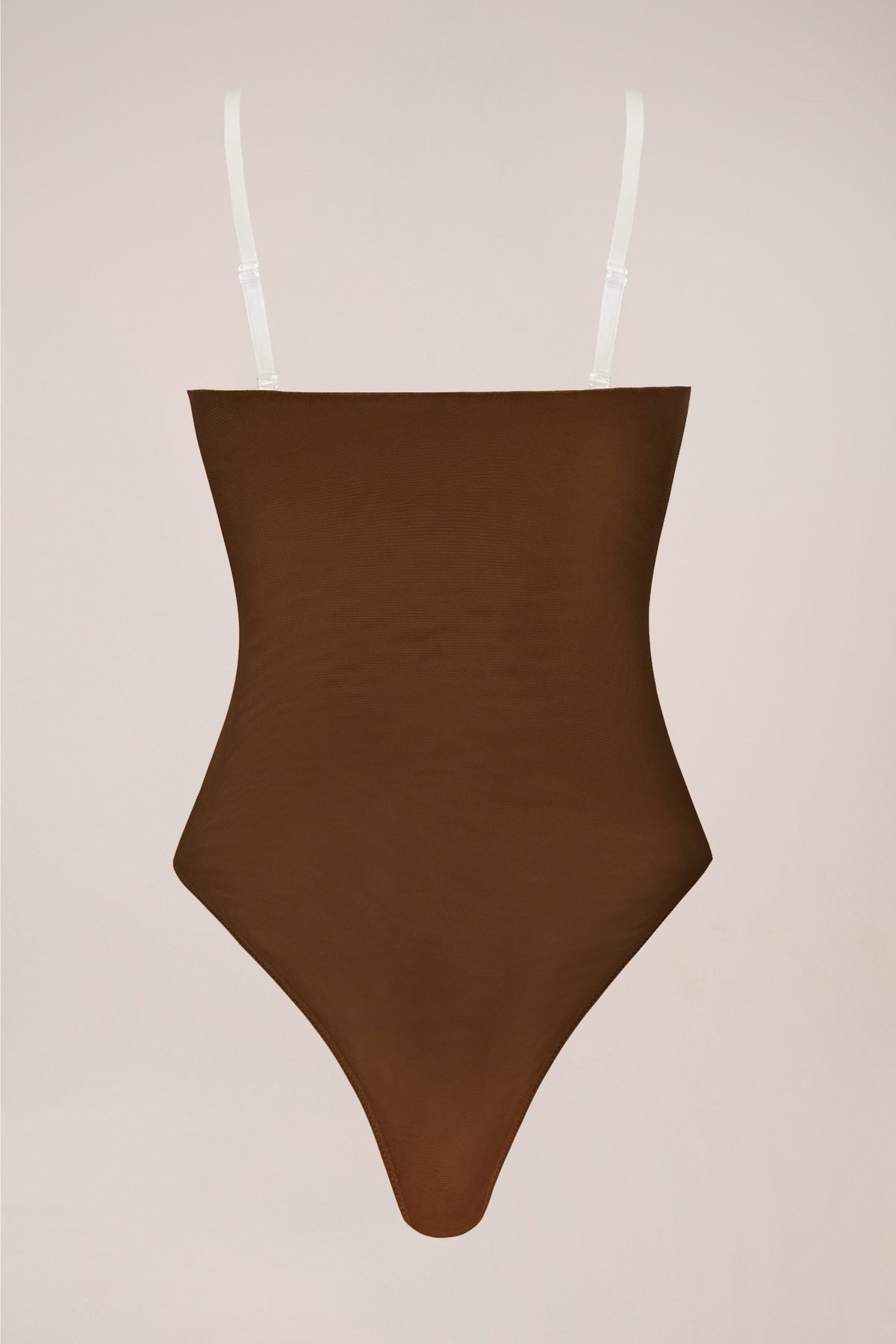 Chic Strapless Bodysuit in Chestnut