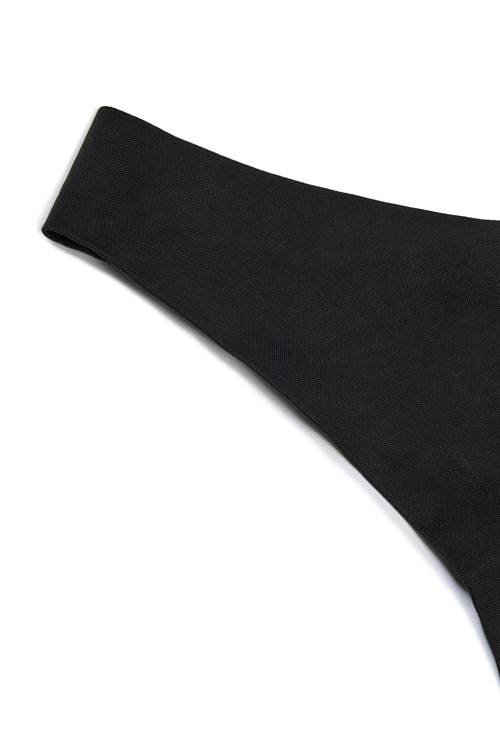 Chic Seamless Knit Thong in Black