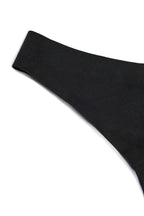 Chic Seamless Knit Thong in Black