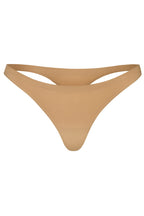 Chic Seamless Knit Thong in Caramel