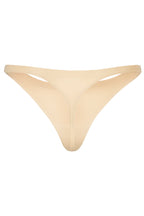 Chic Seamless Knit Thong in Warm Peach