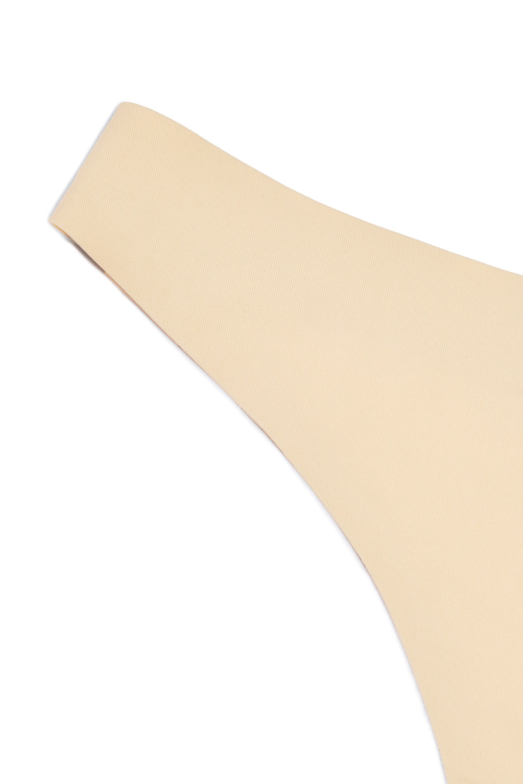 Chic Seamless Knit Thong in Warm Peach