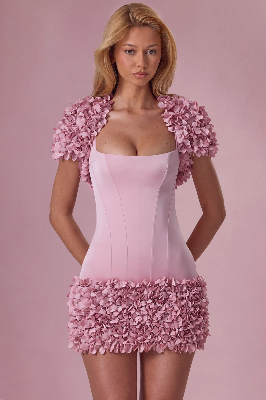 Chic Cropped Bolero in Blush Pink