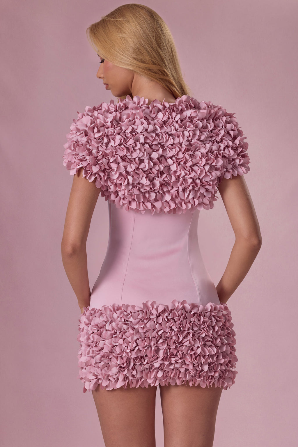Chic Cropped Bolero in Blush Pink
