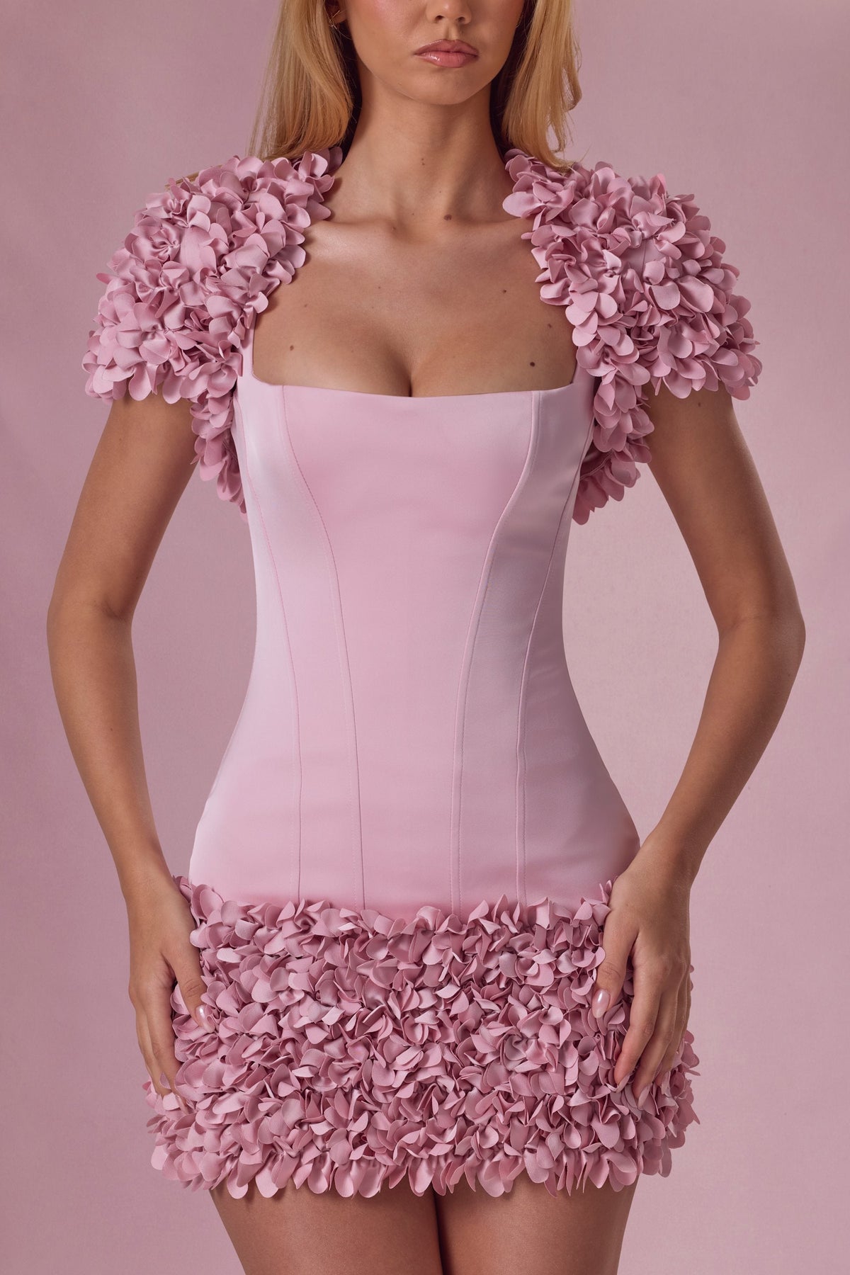 Chic Cropped Bolero in Blush Pink